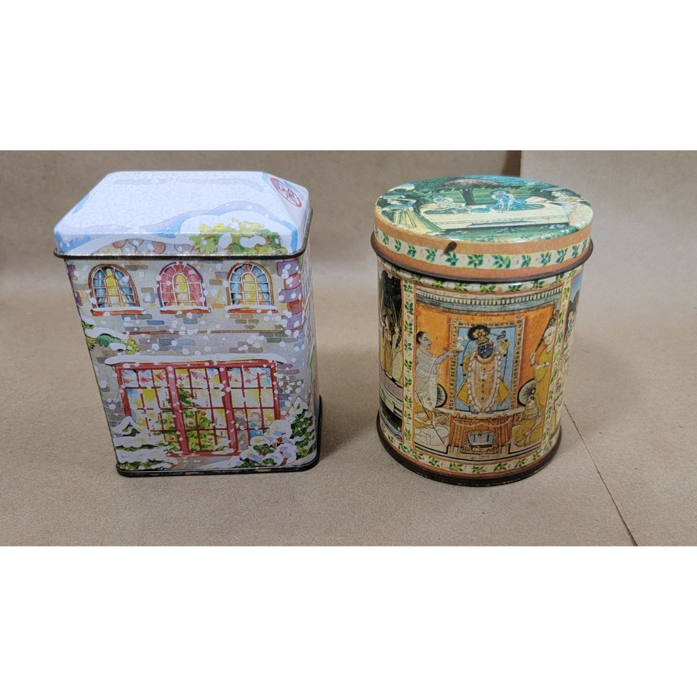 Vintage Lillian Vernon 1988 House Tin & Ben Rickert Oriental Art Potpourri Tin